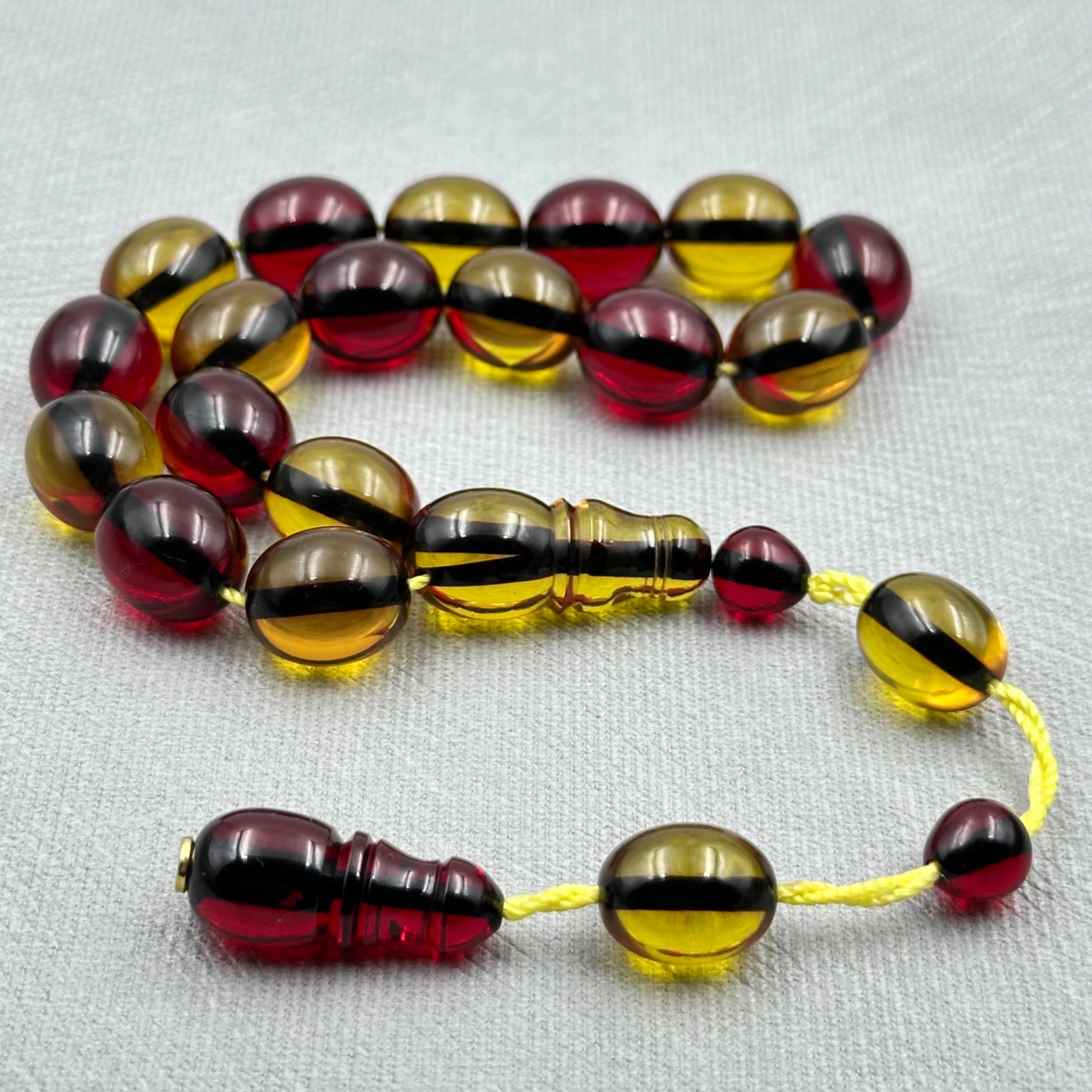 Enes ABDO Usta İşçilikli Sarı Kırmızı Efe Maskot Tespih